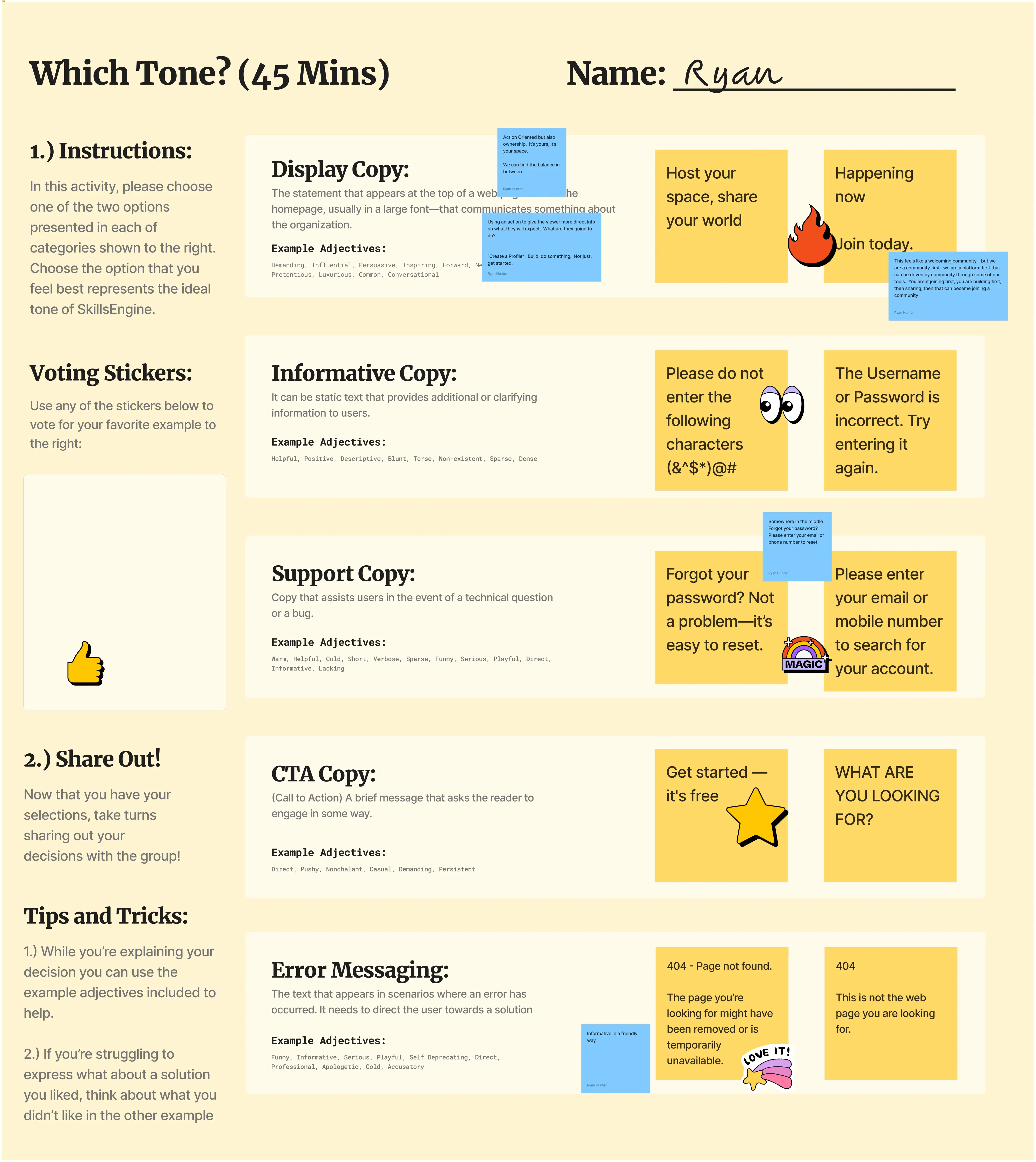 Marketing Workshop Activity